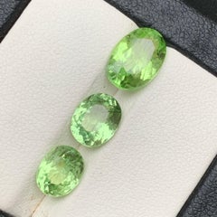 6.61 Ct Natural Light Green Peridot Oval Cut Loose Gemstones Parcel for Jewelry