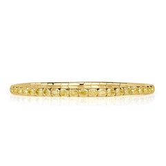 6.61ct Oval Cut Diamond Stretch Tennis Bracelet in 18K Yellow Gold