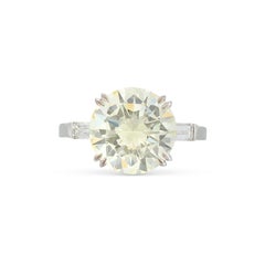 6.63 Carat Round Brilliant Statement Brilliant White VVS Diamond Ring