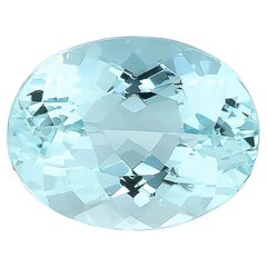 Gemstone Natural Aquamarine 6.63 carats light blue color earth mined Brazil