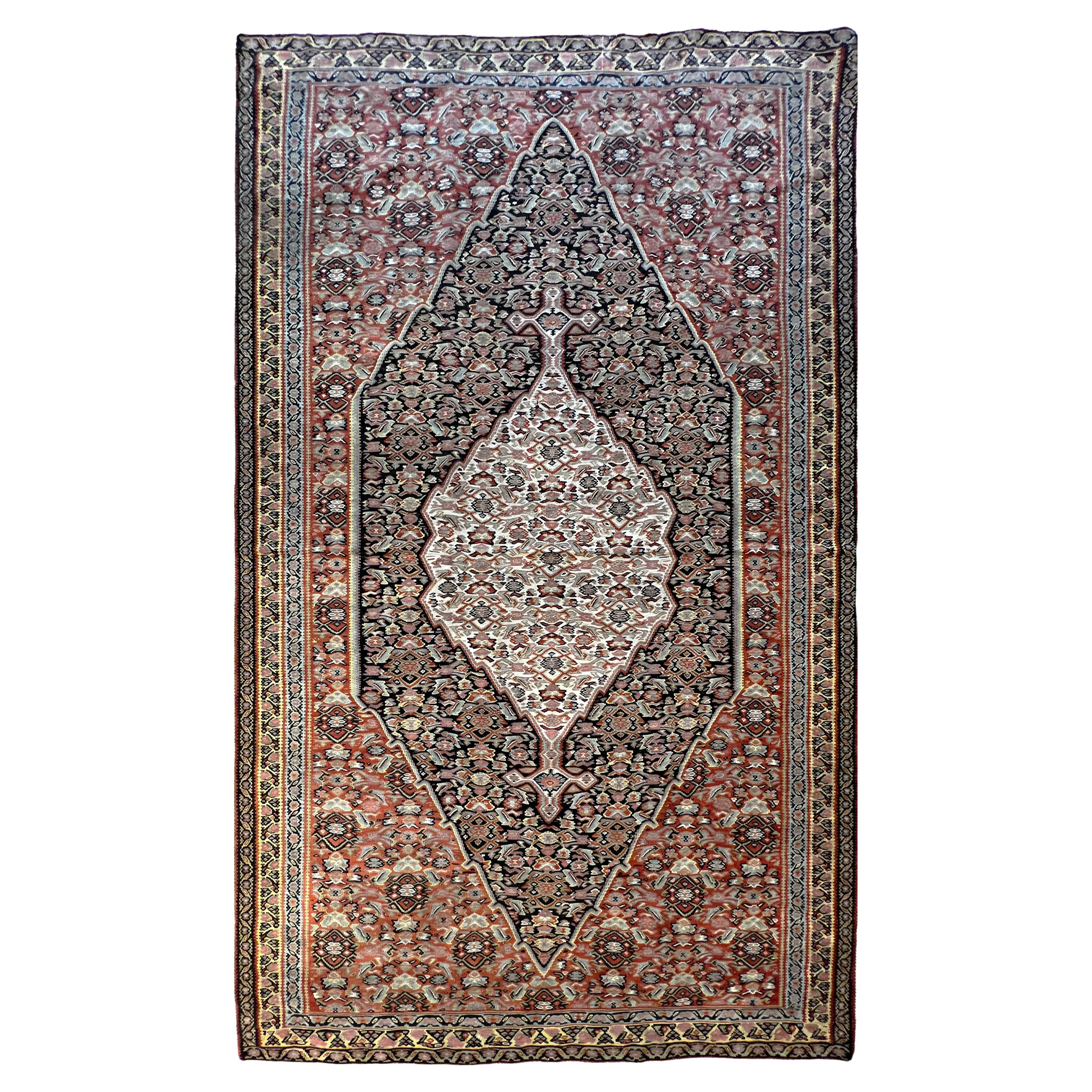 663 - Tapis Kilim Senneh fin ancien