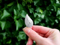 Vintage Italian 6.63 Carat Diamond and Platinum Earrings