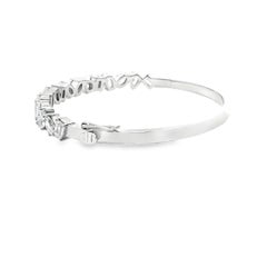 6.63ct. Mixed Fancy Cut Diamond Bangle in 14K White Gold