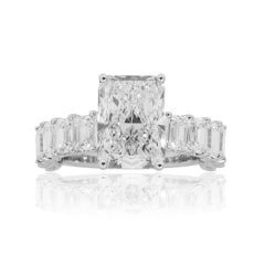 6.64 Carat Radiant Diamond Ring Brilliant White 14K Gold Timeless Brilliance