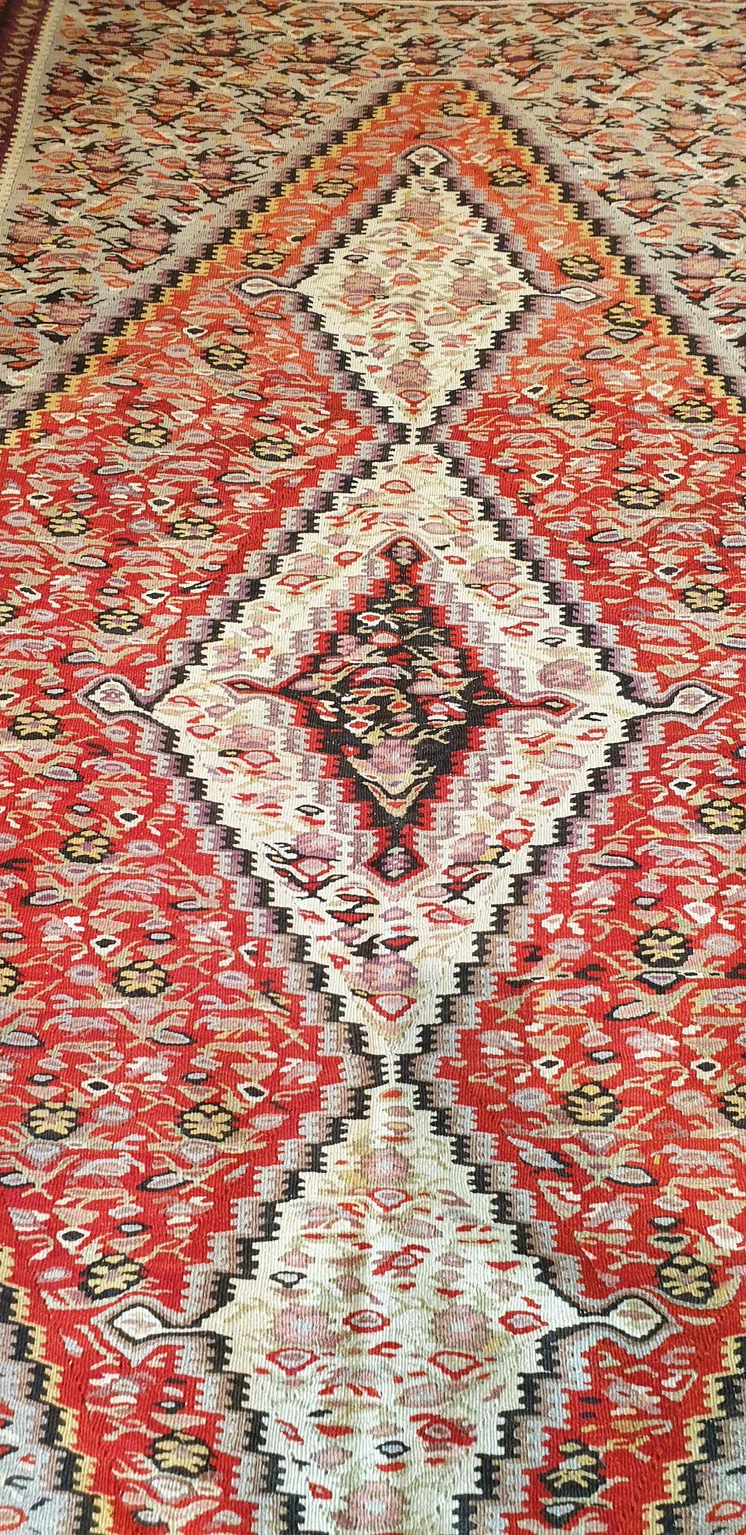 Early 20th Century 664 - Old Fine Senneh Kilim For Sale
