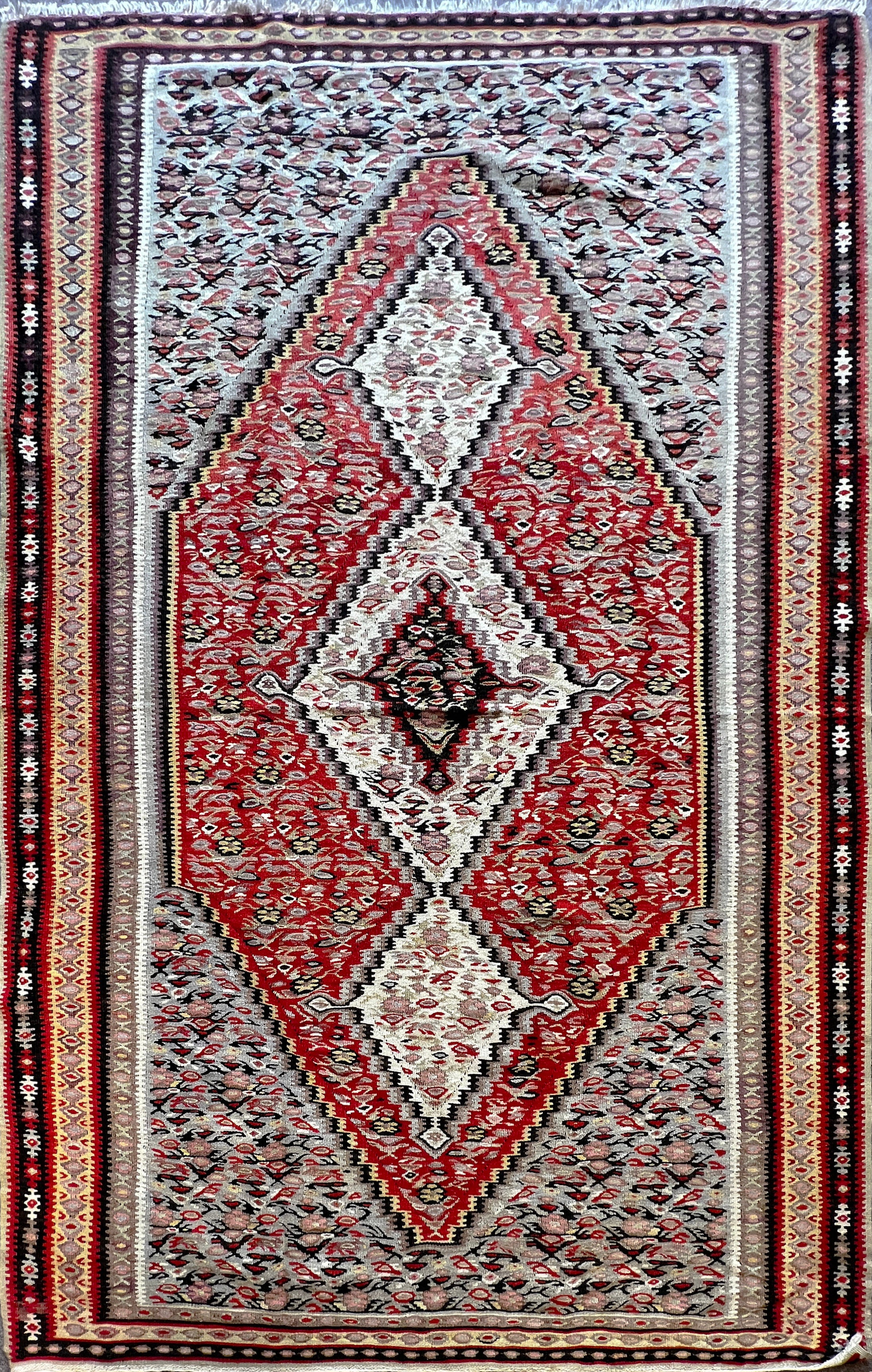 664 - Kilim ancien et fin de Senneh