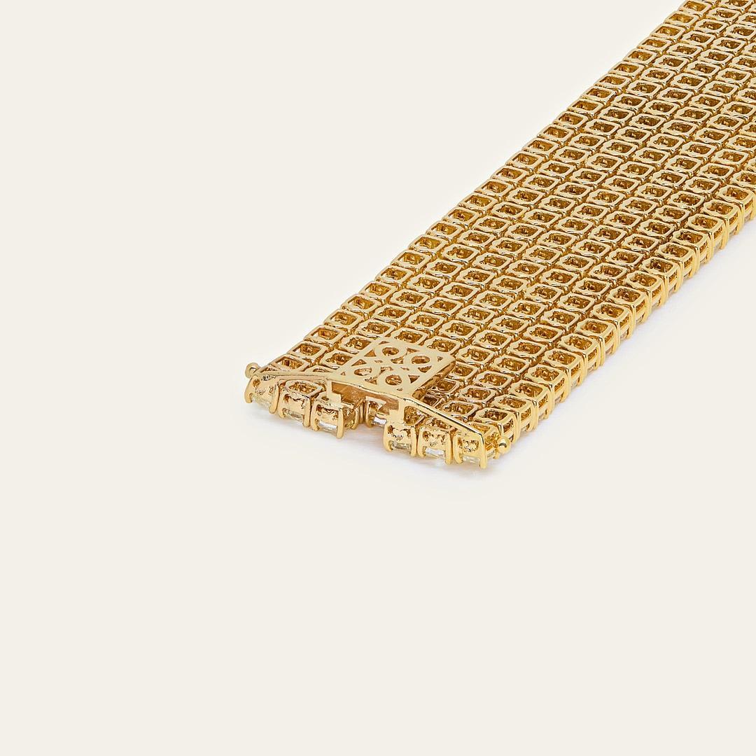 Bracciale con diamanti gialli da 66,43 carati In condizioni Nuovo in vendita a New York, NY