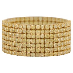 Bracciale con diamanti gialli da 66,43 carati