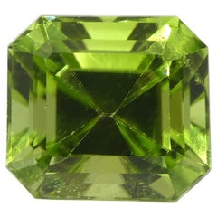 6.64ct Octagonal/Emerald Cut Yellowish Green Peridot GIA Certified