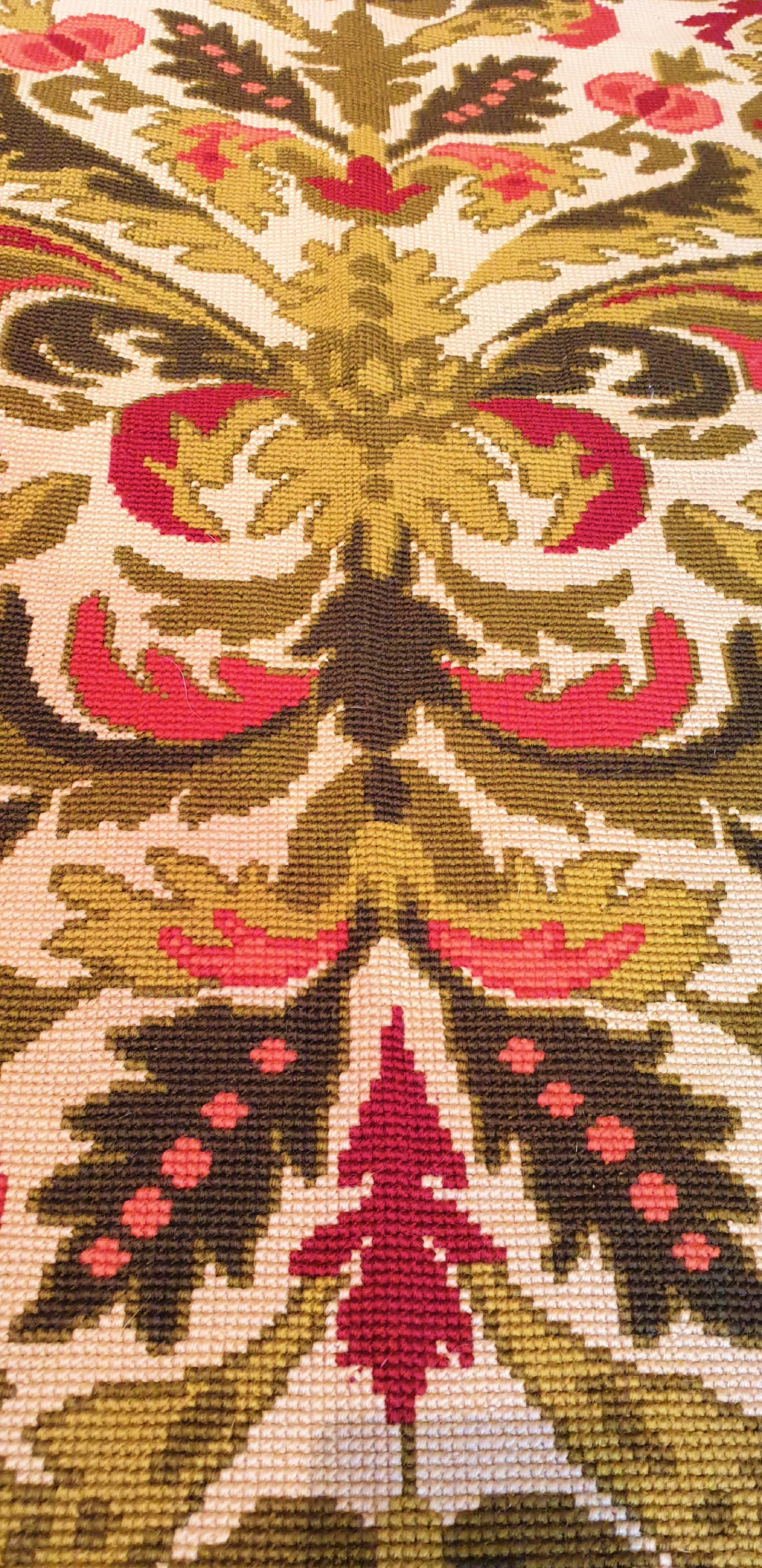 Hand-Knotted 665 - Aubusson 19th Century Needlepoint Rug For Sale