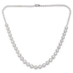 6.65 Carat Diamond 14 Karat White Gold Necklace