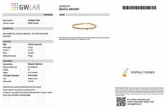 NO RESERVE - 6.65 Carat Fancy Color Diamonds , 14 Karat Yellow Gold Bracelet