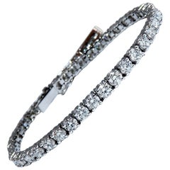 Pulsera tipo «tenis» con diamantes naturales de 6,65 quilates, de oro de 14 quilates, modelo Classic Riviera*
