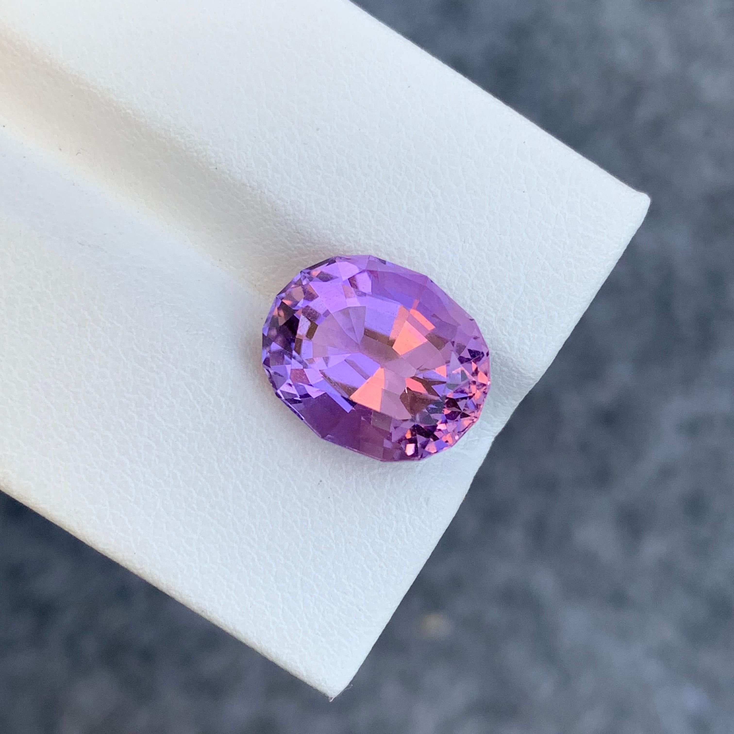 Loose Amethyst
Weight: 6.65 Carats
Dimension: 13.3 x 10.7 x 8.3 Mm
Colour: Purple
Origin: Brazil
Treatment: Non
Certificate: On Demand
Shape: Oval 

Amethyst, a stunning variety of quartz known for its mesmerizing purple hue, has captivated humans