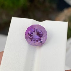 6.65 Carat Natural Loose Amethyst Round Shape Gem For Ring Jewellery