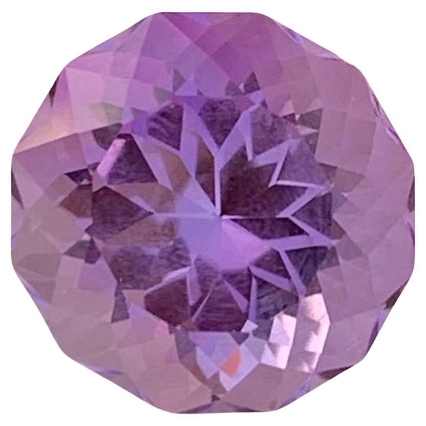 6.65 Carat Natural Loose Amethyst Round Shape Gem For Ring Jewellery  For Sale