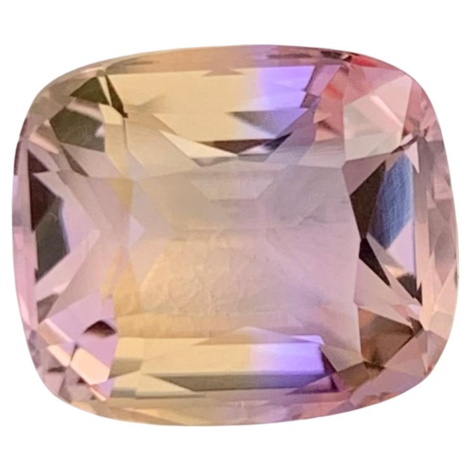 6.65 Carat Natural Loose Ametrine Cushion Shape Gem From Brazilian Mine