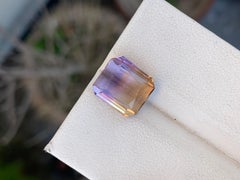 6.65 Carat Natural Loose Ametrine Emerald Shape Gem From Brazil Mine