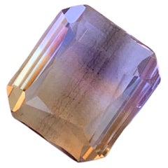6.65 Carat Natural Loose Ametrine Emerald Shape Gem From Brazil Mine