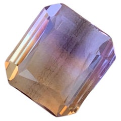 6.65 Carat Natural Loose Ametrine Emerald Shape Gem From Brazil Mine 