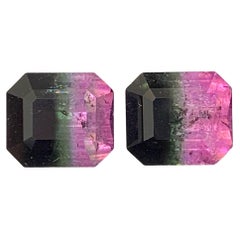6.65 Carat Natural Loose Bi Color Watermelon Tourmaline Pair Afghan Gemstones