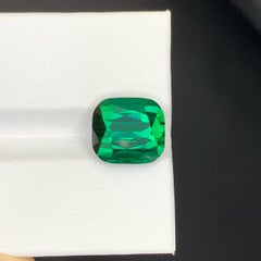6.65 Carat Natural Loose Bluish Green Tourmaline Cushion Cut Afghan Gemstone
