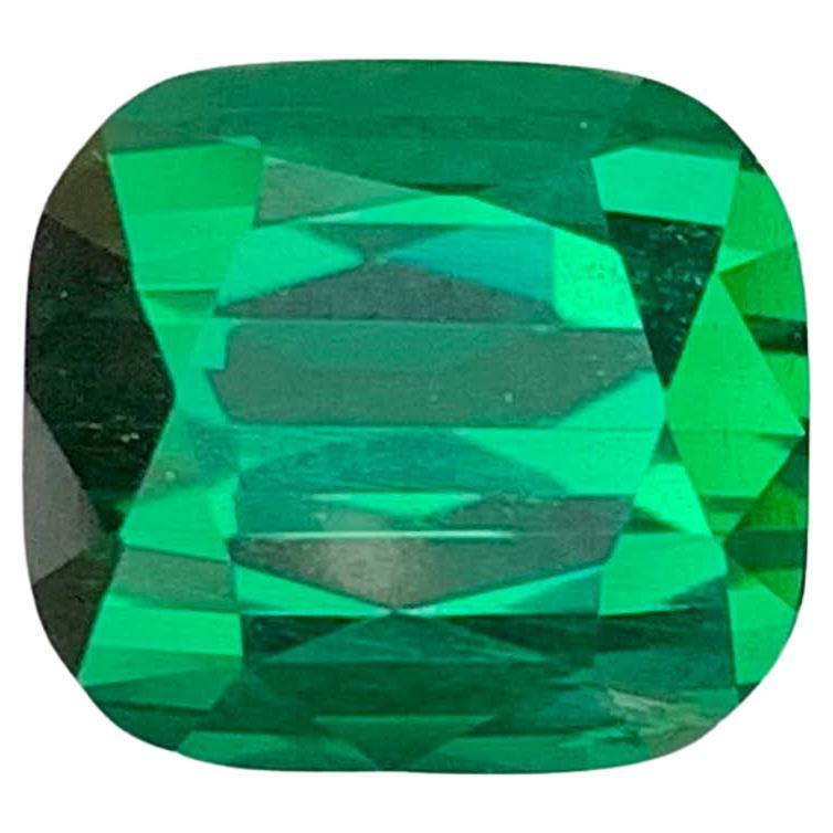 6.65 Carat Natural Loose Bluish Green Tourmaline Cushion Cut Afghan Gemstone (pierre précieuse afghane)