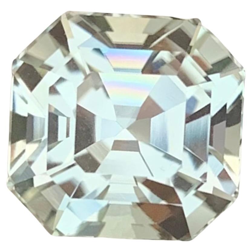 6.65 Carat Natural Loose Light Green Tourmaline Asscher Cut Gemstone