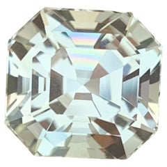 6.65 Carat Natural Loose Light Green Tourmaline Asscher Cut Gemstone