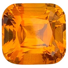 6.65 Carat Natural Loose Madeira Citrine Cushion Shape Gemstone