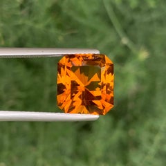 6.65 Carat Natural Loose Madeira Citrine Stone Cushion Cut Portuguese Gemstone