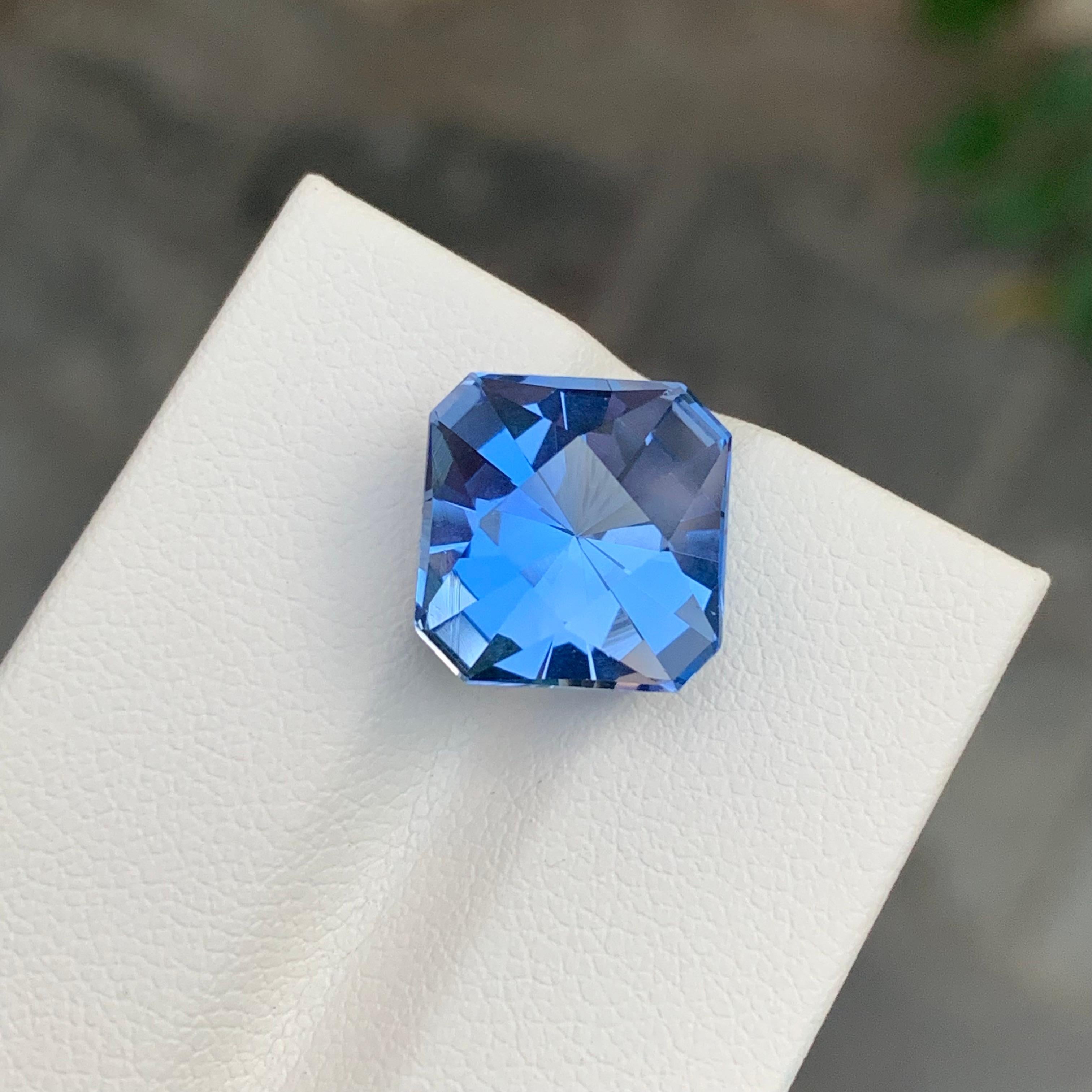6.65 Carat Stunning Faceted Aquamarine Goshenite Fancy Cut Gemstone For Sale 5