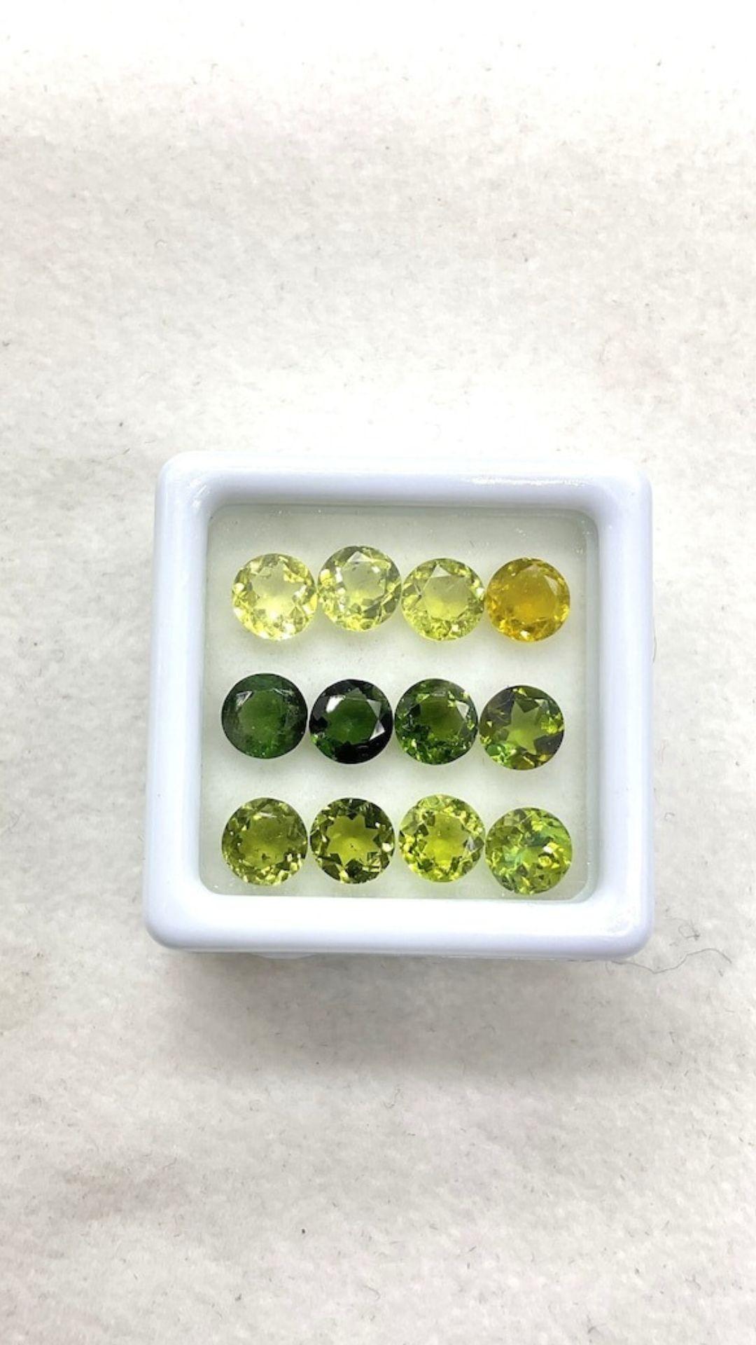 Gemstone - Tourmaline
Weight- 6.65 Carats
Shape - Round
Size - 5 MM
Pieces - 12
Drill- Not Drilled