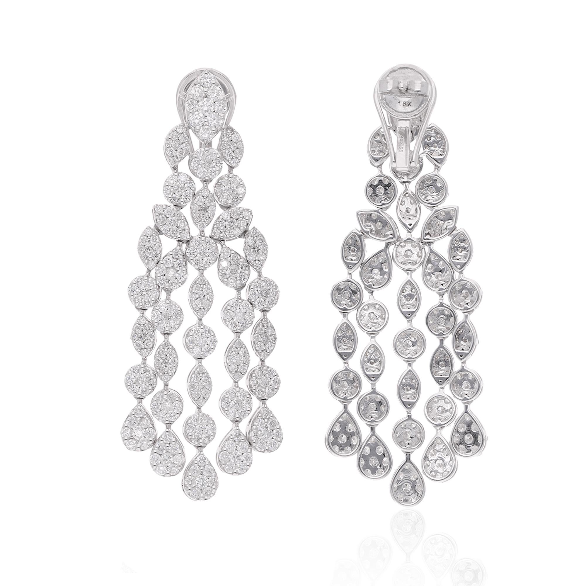 Código del Artículo :- SEE-13661
Peso bruto :- 24.97 gm
Oro Blanco 18k Peso :- 23.64 gm
Peso Diamante Natural :- 6.65 Ct. ( CLARIDAD MEDIA DEL DIAMANTE SI1-SI2 Y COLOR H-I )
Tamaño de los pendientes :- 55 mm aprox.

✦