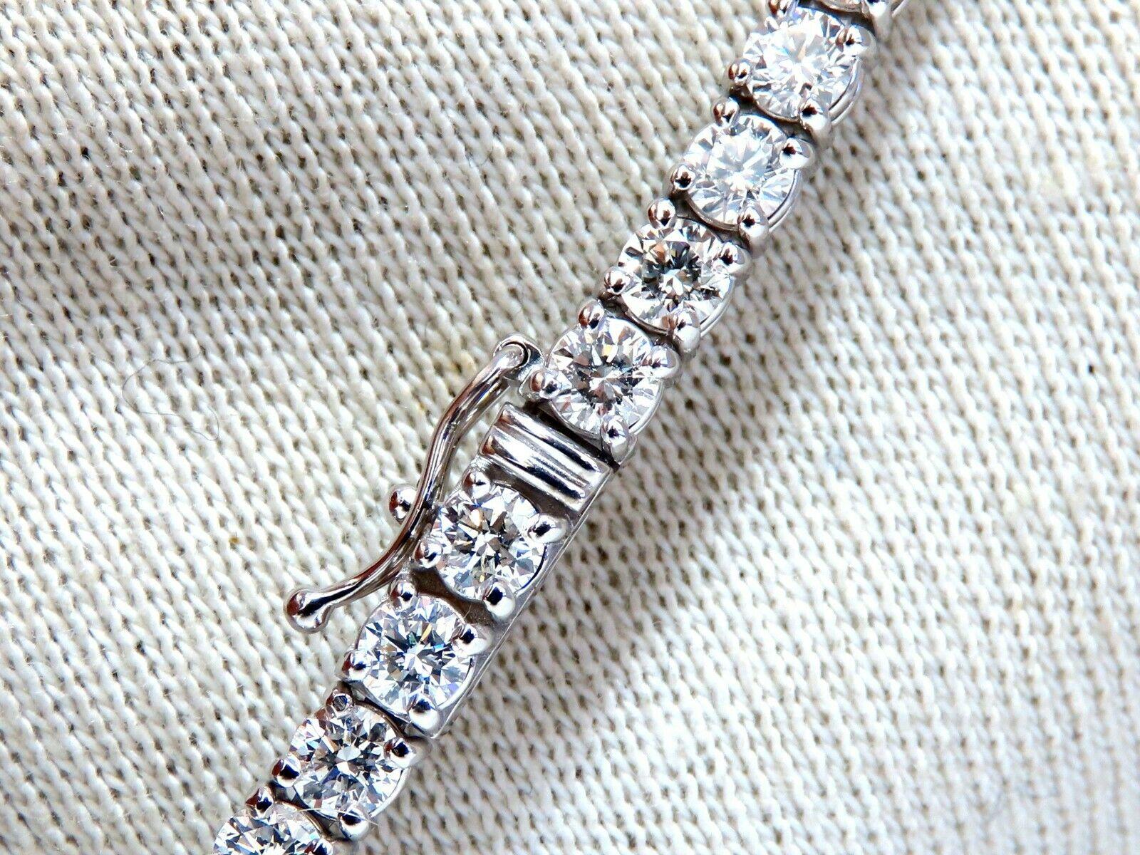 da uomo o donna Bracciale Tennis con diamanti naturali da 6,65 carati in oro 14 carati Riviera Classica in vendita