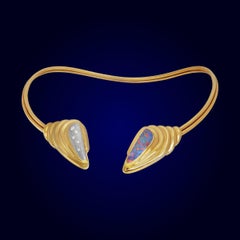 6.66 Carat Boulder Opal, Diamond, 18K Gold & Platinum Collier Necklace