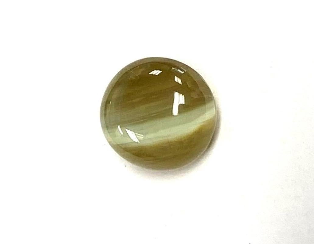 6.66 Carat Cat’s Eye Chrysoberyl, Unset Loose Gemstone, GIA Certified  For Sale 7