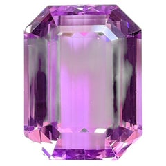 66.63 Carats Kunzite Natural Octagon Cut Stone Top Fine Color Quality Gemstone