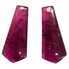66.74 Carats Top Quality Rubellite Tourmaline Fancy Pair Shield Natural Gemstone