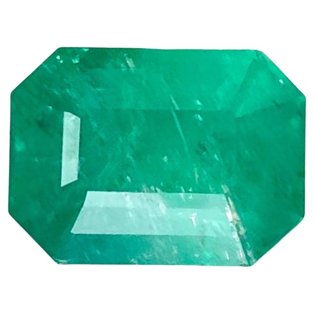 6.68 carats Emerald Stone Emerald Cut Natural Gemstone from Afghanistan For Sale
