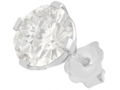 6.69 Carat Diamond and Platinum Stud Earrings