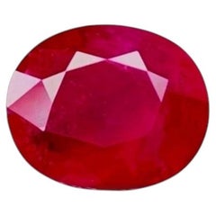 6.69 Ct No heat GRS Certificate Natural Burma Ruby MOGOK Unheated Color Red