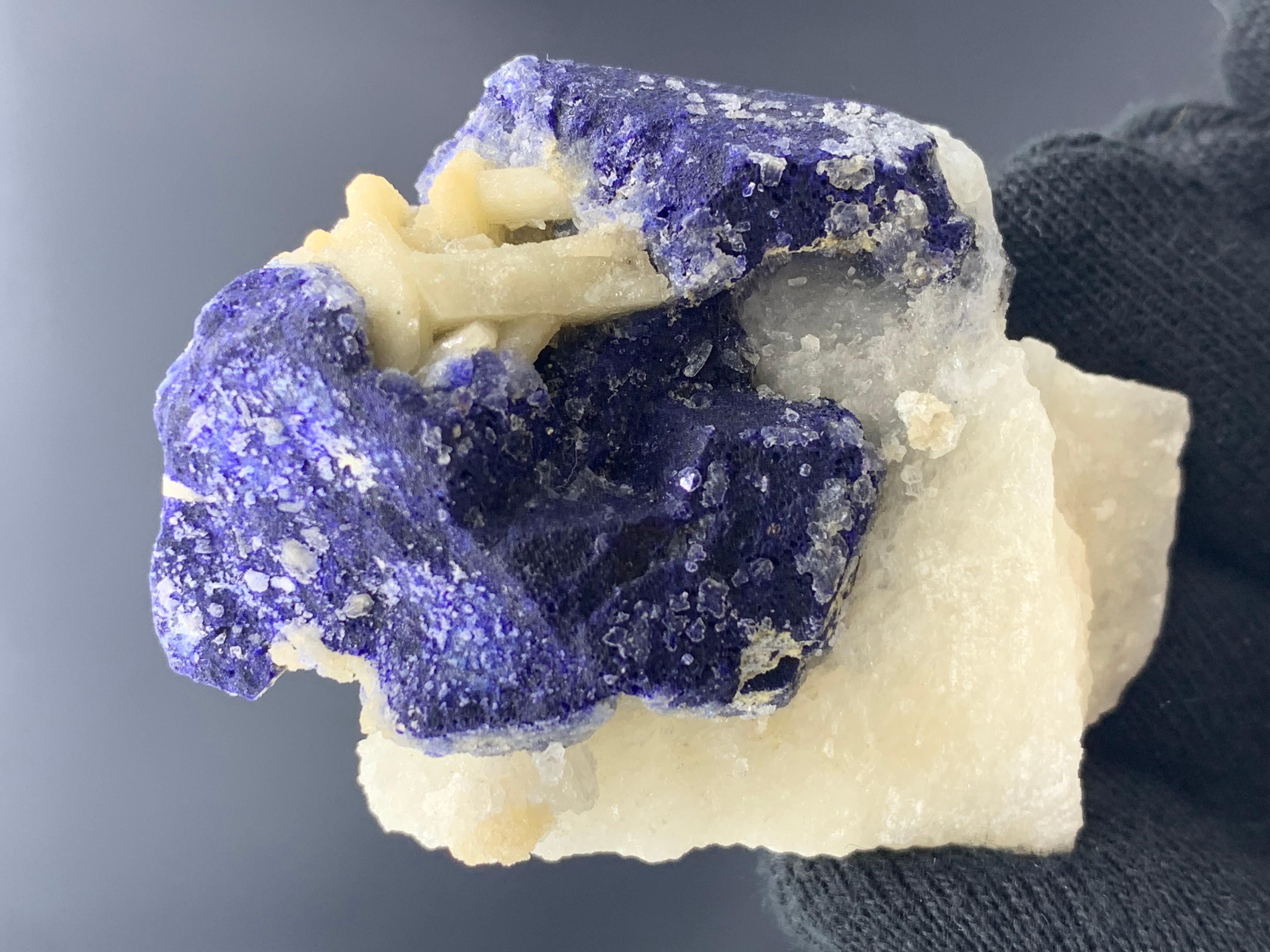 Rock Crystal 66.90 Gram Lovely Lazurite Specimen From Badakhshan, Afghanistan For Sale
