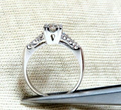 .66 Carat Natural Diamonds Cathedral Ring Platinum Vintage Restored