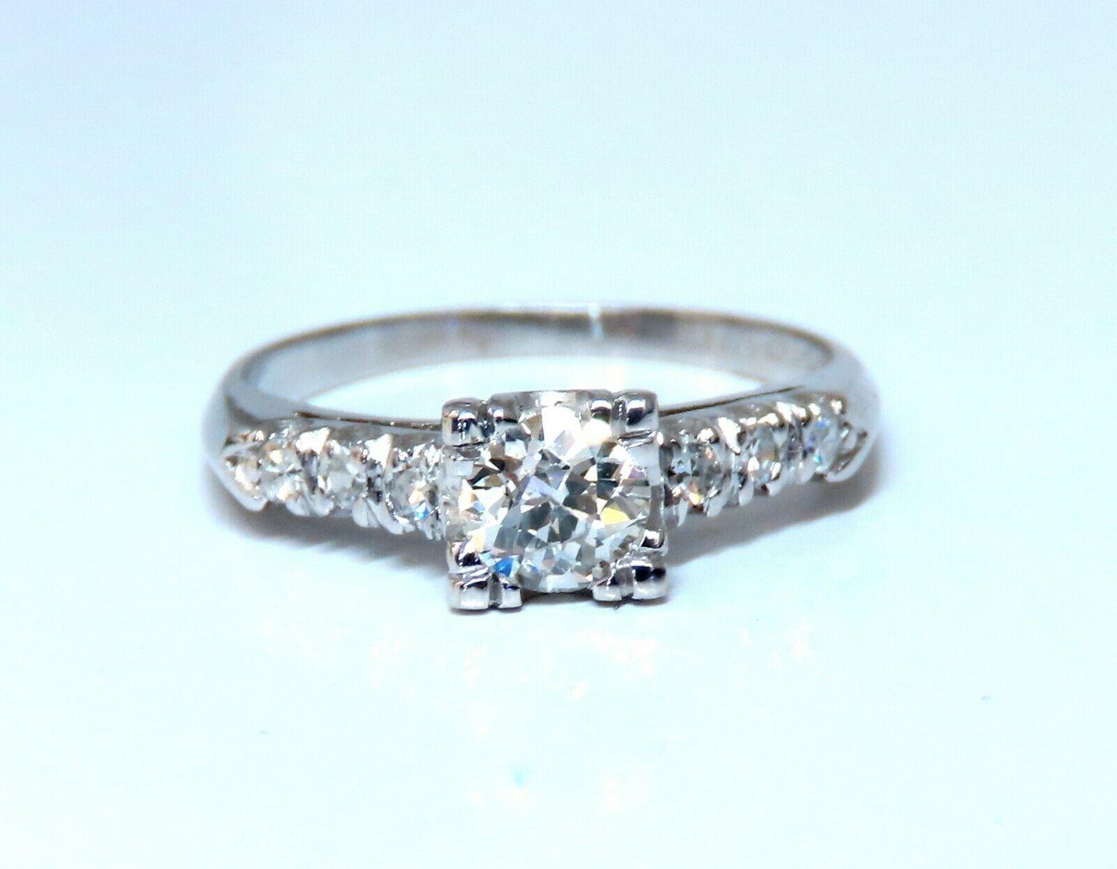 .66 Carat Natural Diamonds Cathedral Ring Platinum Vintage Restored For Sale 1
