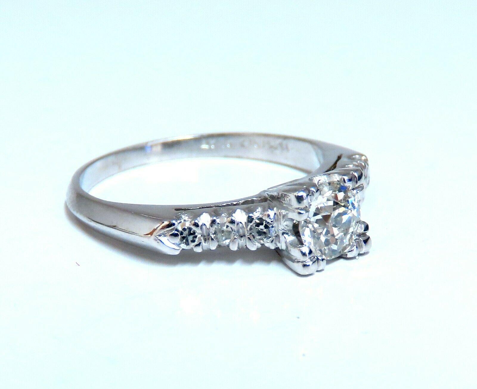 .66 Carat Natural Diamonds Cathedral Ring Platinum Vintage Restored For Sale 2