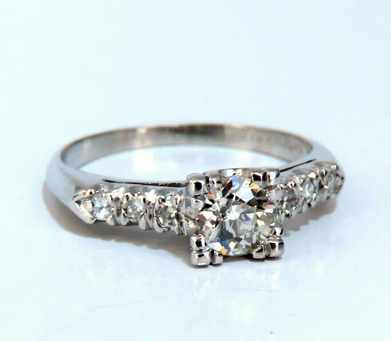 .66 Carat Natural Diamonds Cathedral Ring Platinum Vintage Restored For Sale 3