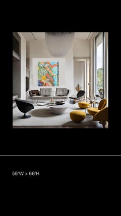 Expressionist Oil on Canvas 'Break Up', Late 20th Century Artwork