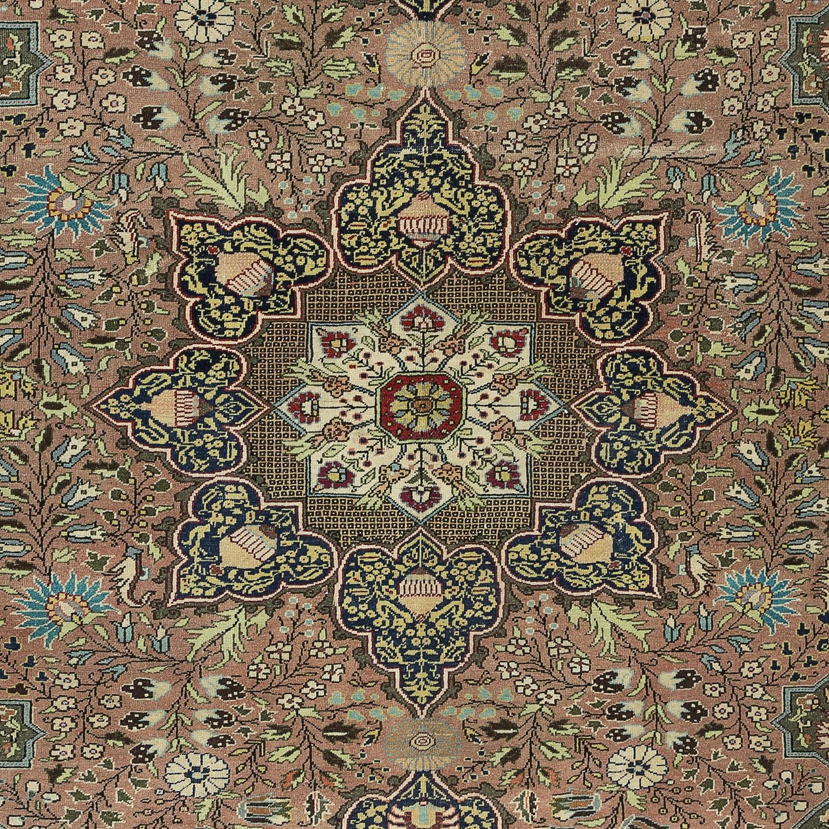 6.6x10 Ft Moderner handgeknüpfter türkischer Kayseri-Wollteppich aus Wolle für Wohnzimmerdekor (Handgewebt) im Angebot