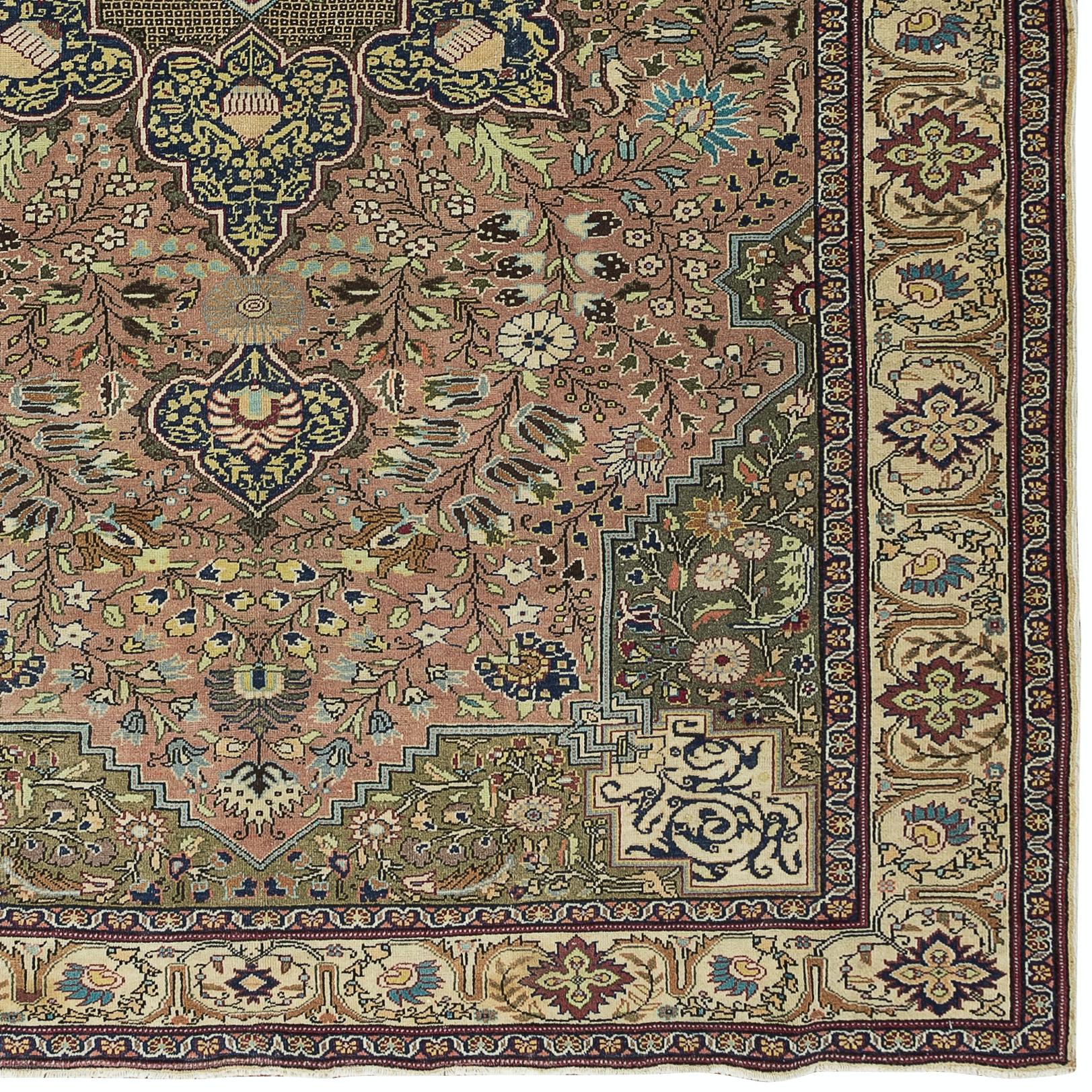 6.6x10 Ft Moderner handgeknüpfter türkischer Kayseri-Wollteppich aus Wolle für Wohnzimmerdekor im Zustand „Hervorragend“ im Angebot in Spring Valley, NY